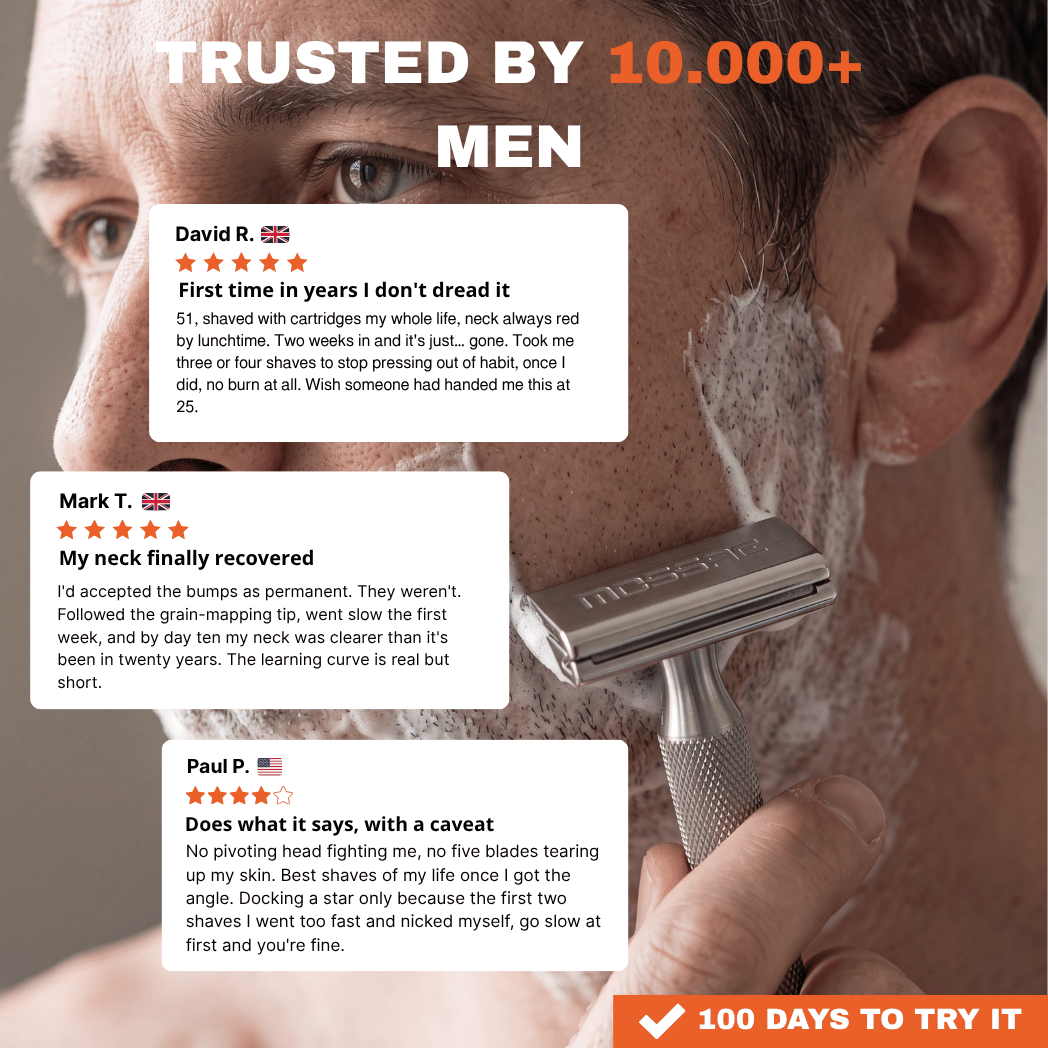 Last Razor You'll Need. No Burn, No Bumps.
